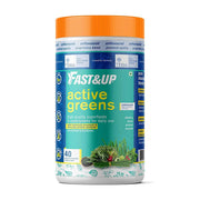 Container of Fast&Up Active Greens supplement on a white background