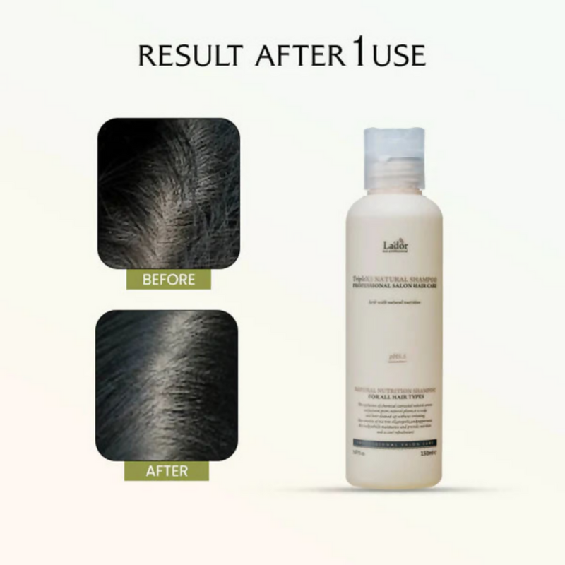 La'dor Triple Natural Shampoo - Hypoallergenic, Vegan, Mild Formula for Sensitive Scalp & Dry Hair