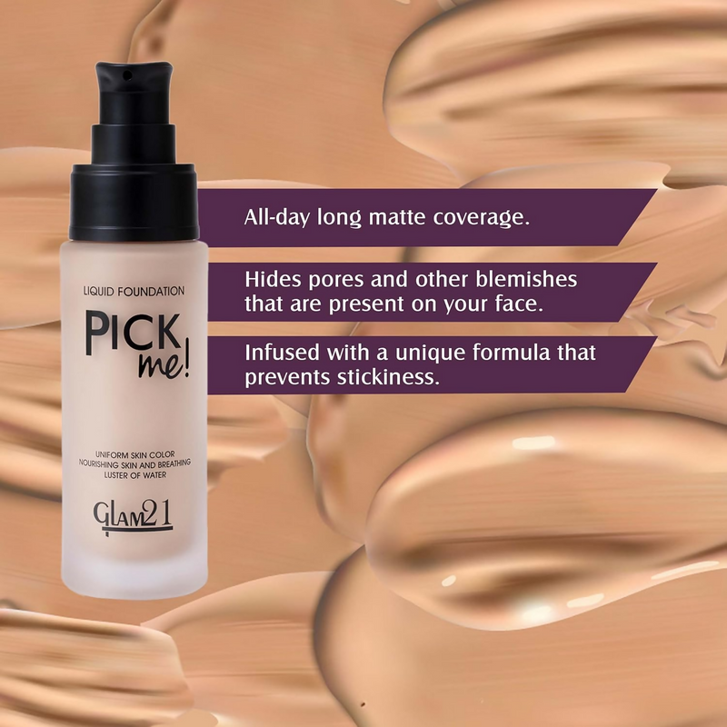 Glam21 Pick Me Matte Foundation - Light Natural