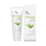 Cleovera Cream tube and packaging with Aloe Vera illustration on a white background