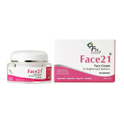 Face21 cream jar and box on a white background