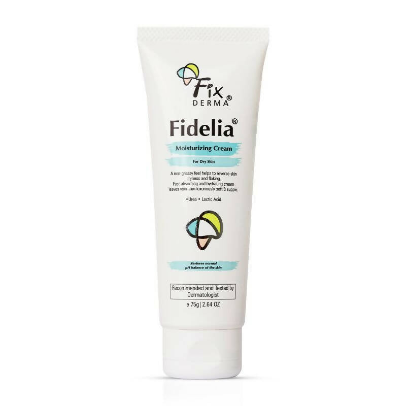 Fidelia moisturizing cream tube on a white background