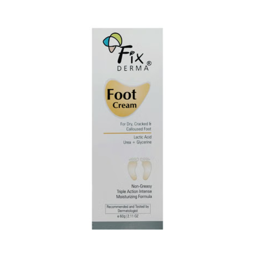 Box of Fix Derma Foot Cream on a white background