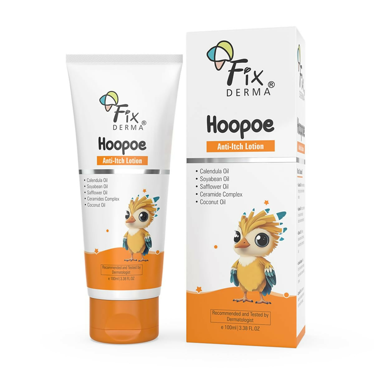 Fix Derma Hoopoe Anti-Itch Lotion packaging on a white background