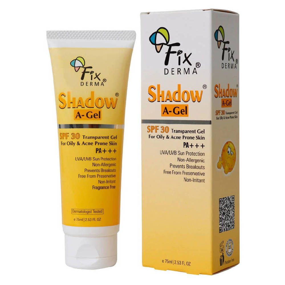 Fix Derma Shadow A-Gel tube and packaging on a white background