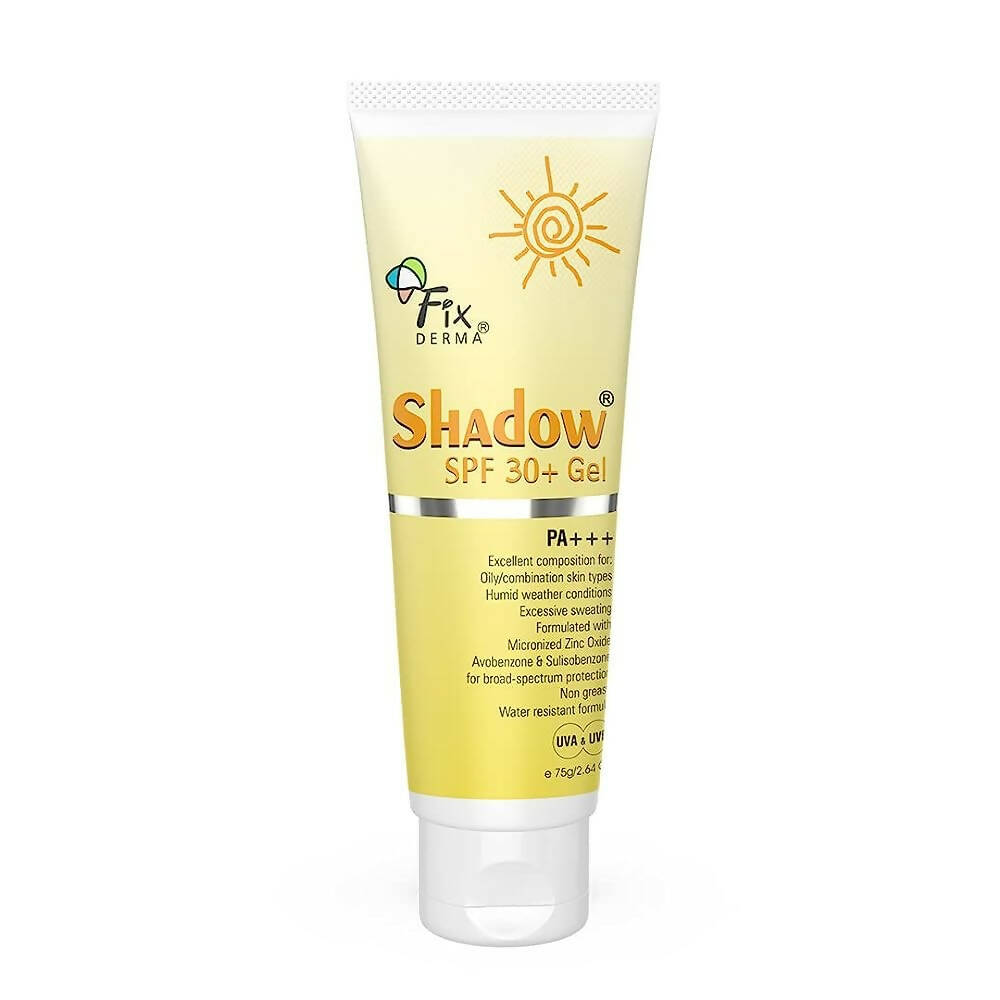 Tube of Fix Derma Shadow SPF 30+ Gel on a white background