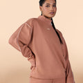 Fleece Oversized Sweatshirt Brown