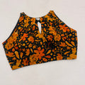 Floral fantasy Rust blouse