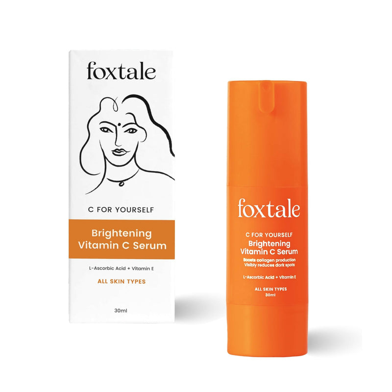 Foxtale brightening vitamin C serum packaging on a white background