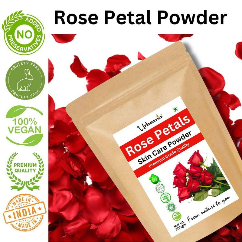 Urbaano Herbal Rose Petal Powder Double Filtered Natural Pure For Skin