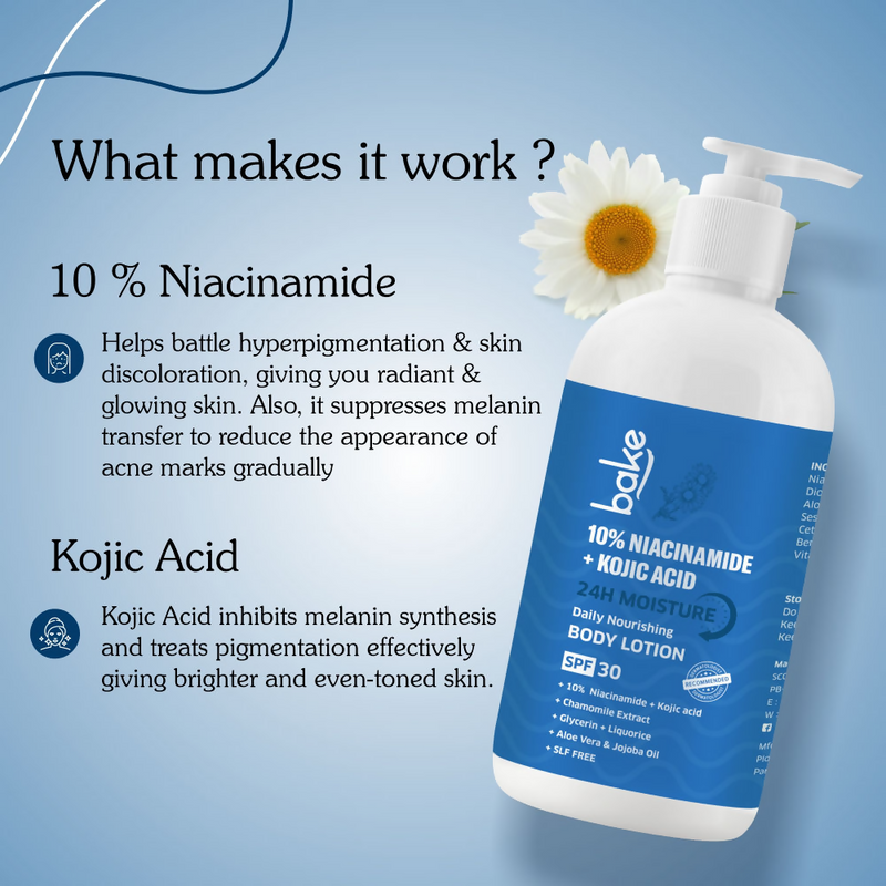 Bake 10% Niacinamide + Kojic Acid Body Lotion SPF 30