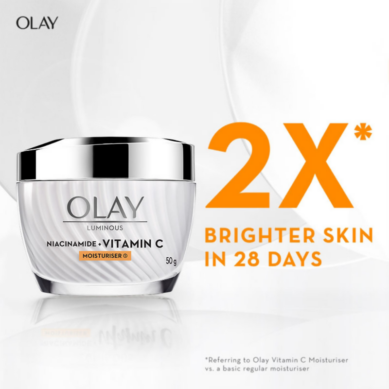 Olay Vitamin C Kit For 2x Glow - Cream With Free Cleanser