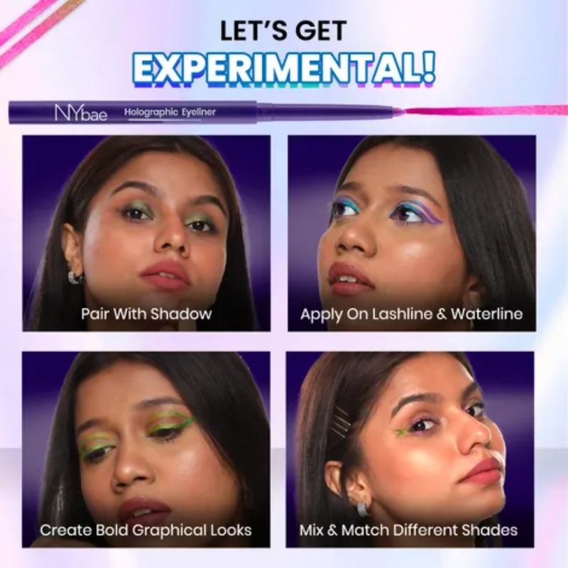 NY Bae Holographic Gel Eyeliner - Pink Chrome 02