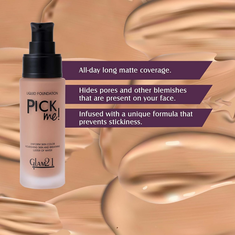 Glam21 Pick Me Matte Foundation - Sundane