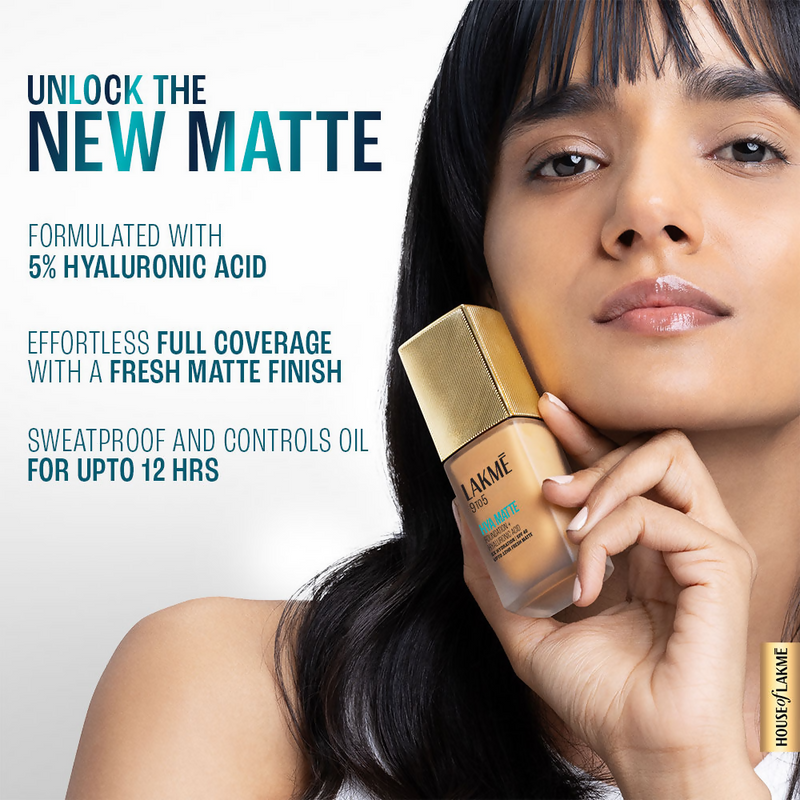 Lakme 9to5 Hya Matte Foundation + Hyaluronic Acid - Cool Cocoa