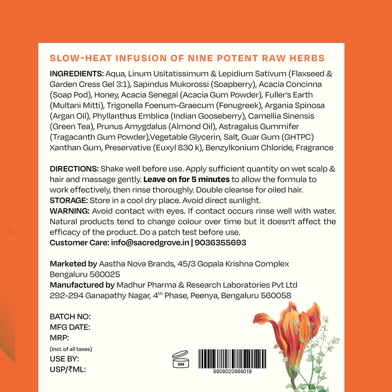 Sacred Grove 100% Raw Herb Gentle Hair Cleanser (Non-Lather)