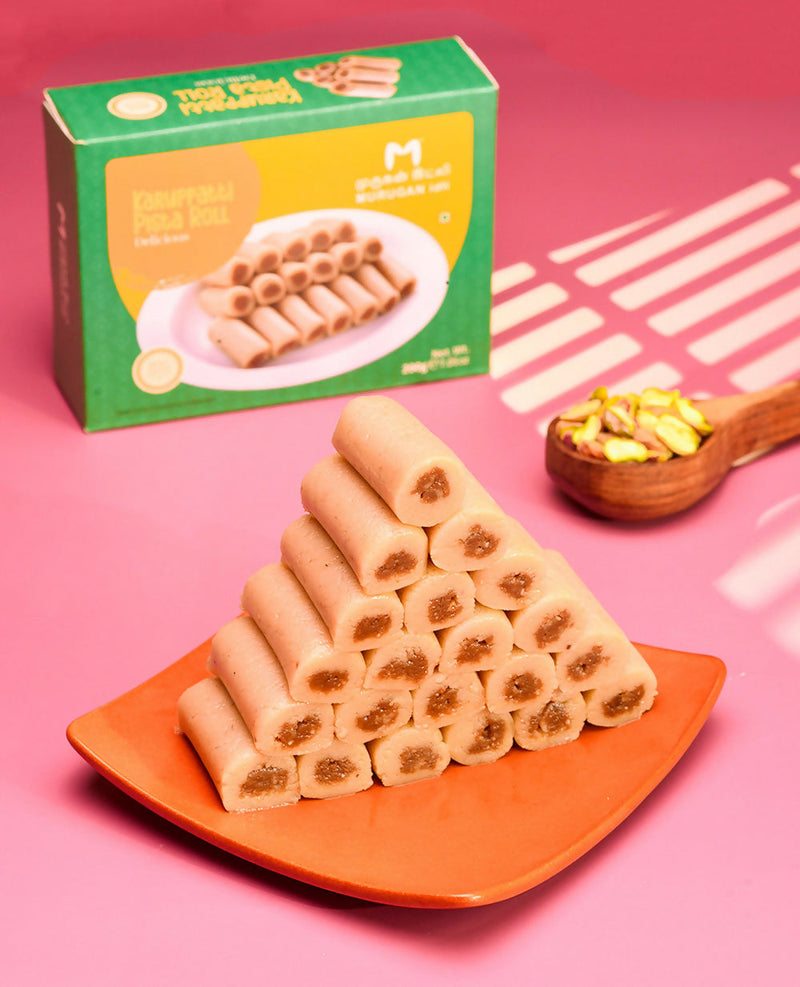 Murugan Idli Karuppatti Pista Roll
