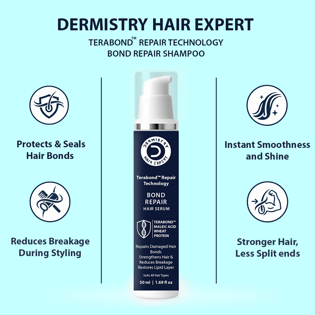 Dermistry Bond Repair & Restore Hair Serum, Mask& Shampoo TeraBond Maleic Acid Protein