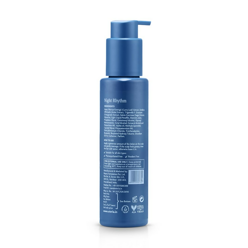 Oteria Luxury Voluminous Hair Lotion with Amla Fenugreek Sage and Curry Leaf & Hair Lotion & Serum For Hair Fall