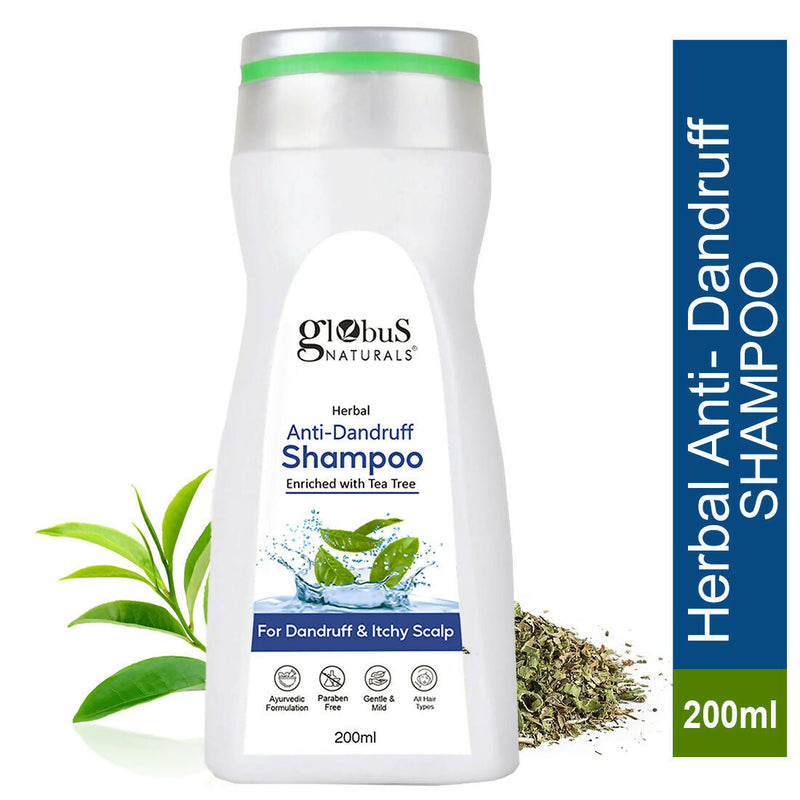 Globus Naturals Anti Dandruff Shampoo, For Dandruff and Itchy Scalp, Suitable For All Hair Types