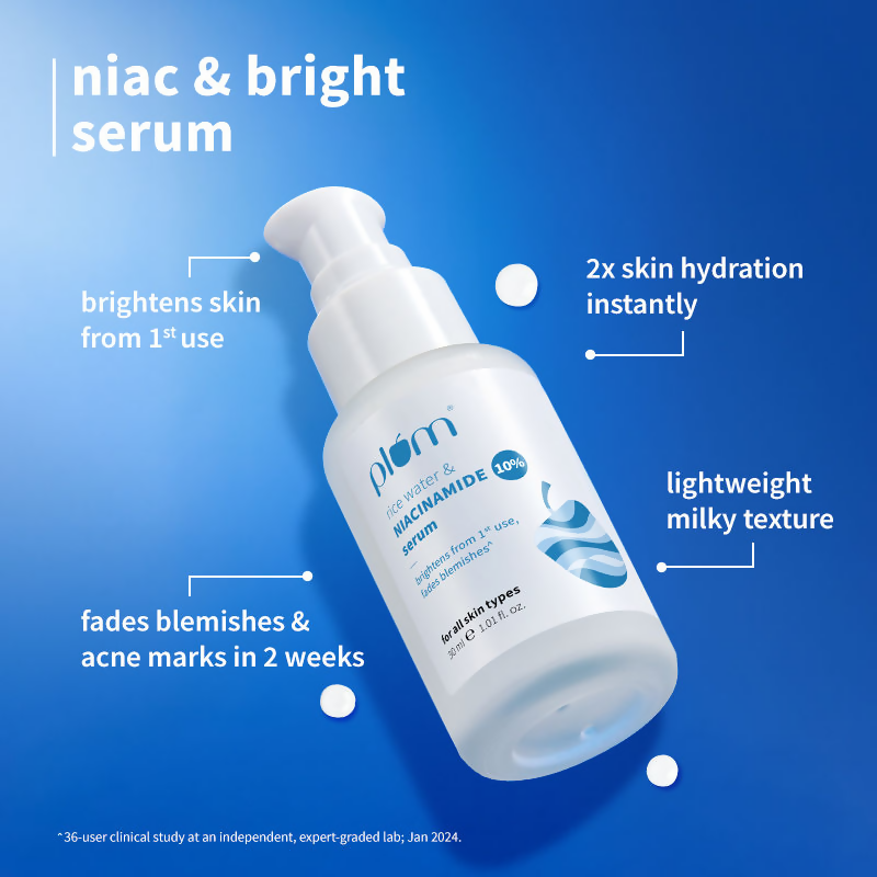 Plum CSMS Combo - Saffron Face Wash & Moisturizer & Niacinamide Face Serum & SPF Sunscreen