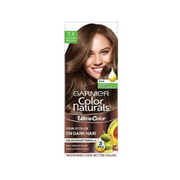 Garnier Color Naturals hair color packaging with a model's face on a white background