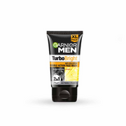 Garnier Men Turbo Bright face wash tube on a white background