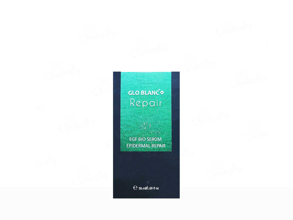 Glo Blanc repair serum packaging on a white background
