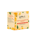 Globus Naturals Vitamin C & Hyaluronic Acid facial kit packaging on a white background