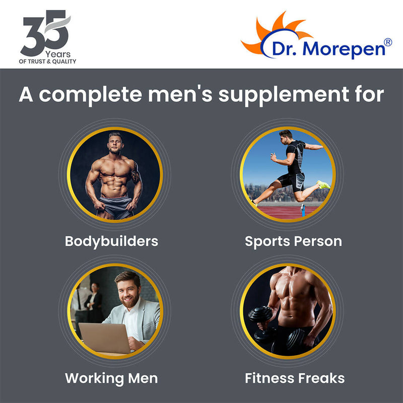 Dr. Morepen Testo Boost For Men | Increases Energy Stamina & Muscle Growth