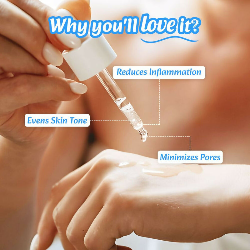 Wild Oak 10% Niacinamide Cica Serum For Face Reduces Sebum Pigmentation, Evens Skin Tone & Minimises Pores