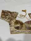 Gold Sweetheart Neck Blouse