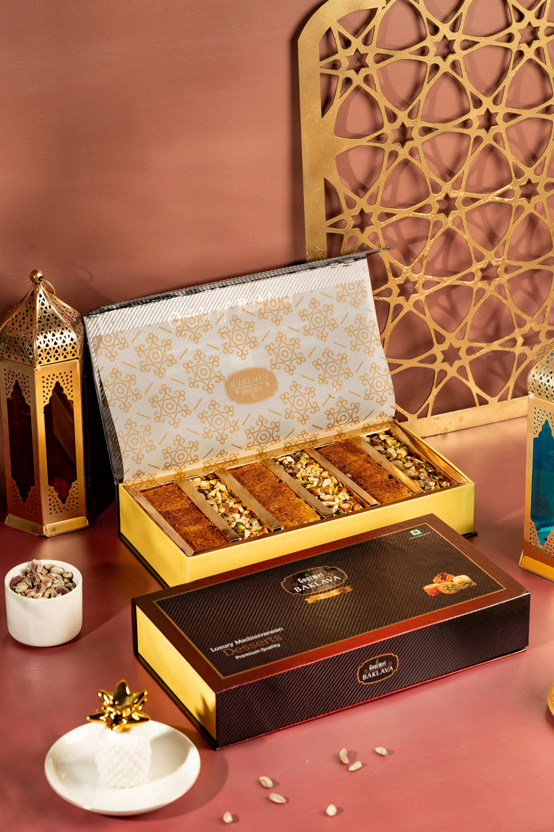 Gourmet Baklava Crescent Gift Box Of Dates Belloria & Tamaria