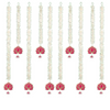 Pooja Room Decoration Item-Mandir Decoration Item, Set of 5 Long Length Off-White Flower