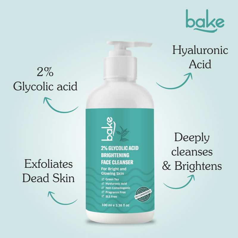 Bake 2% Glycolic Acid Exfoliating Face Wash