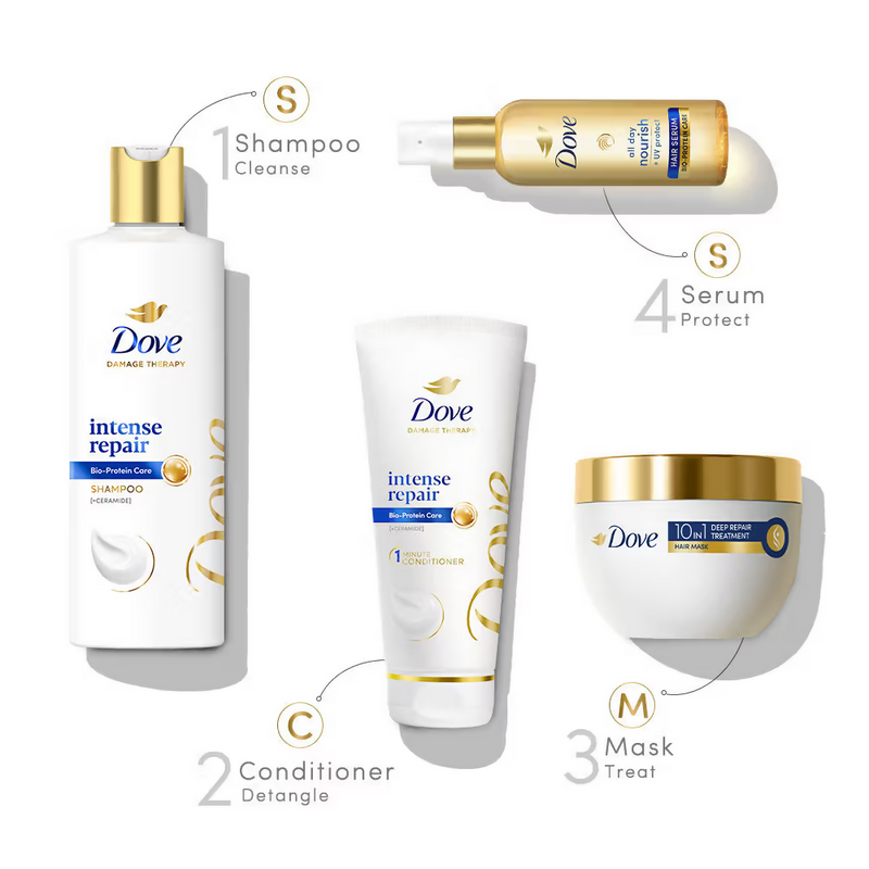 Dove Intense Repair Treatment Shampoo + Hair Mask For Frizzy Hair