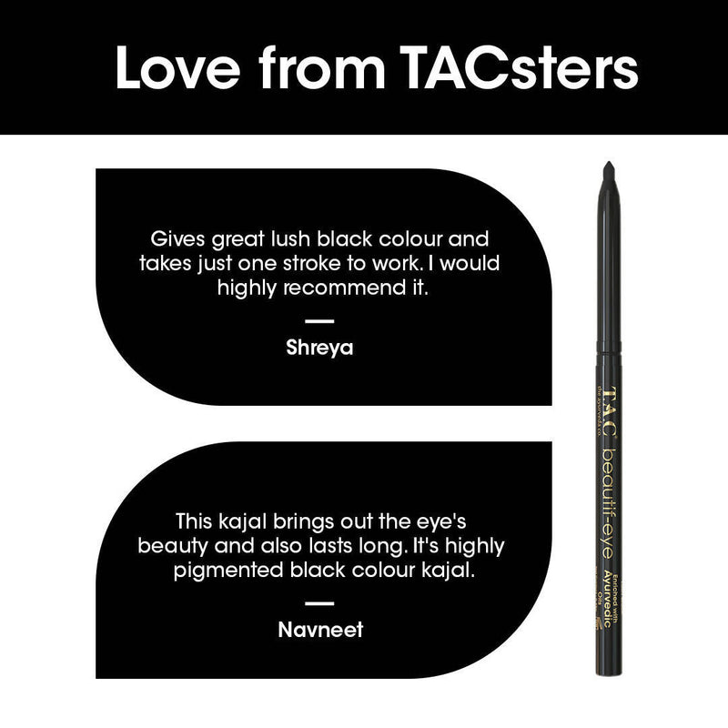TAC - The Ayurveda Co. Beautif-eye Ayurvedic Black Kajal