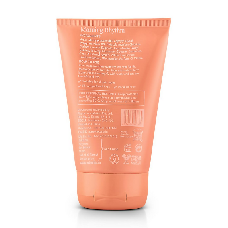 Oteria Premium Clear Skin Face Wash Infused With White Tea Extracts For Glowing And Brightening Skin