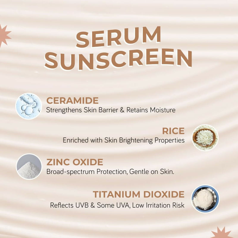 Moody SensiSoothe Mineral Brightening Sunscreen Serum with Ceramides & Rice