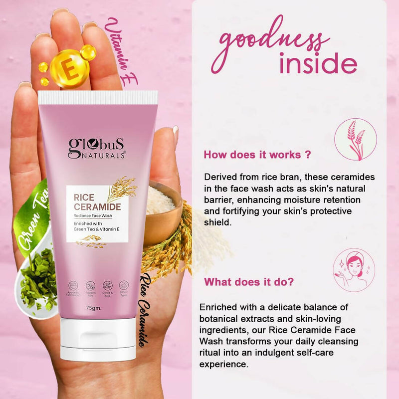 Globus Naturals Rice Ceramide Radiance Face Wash