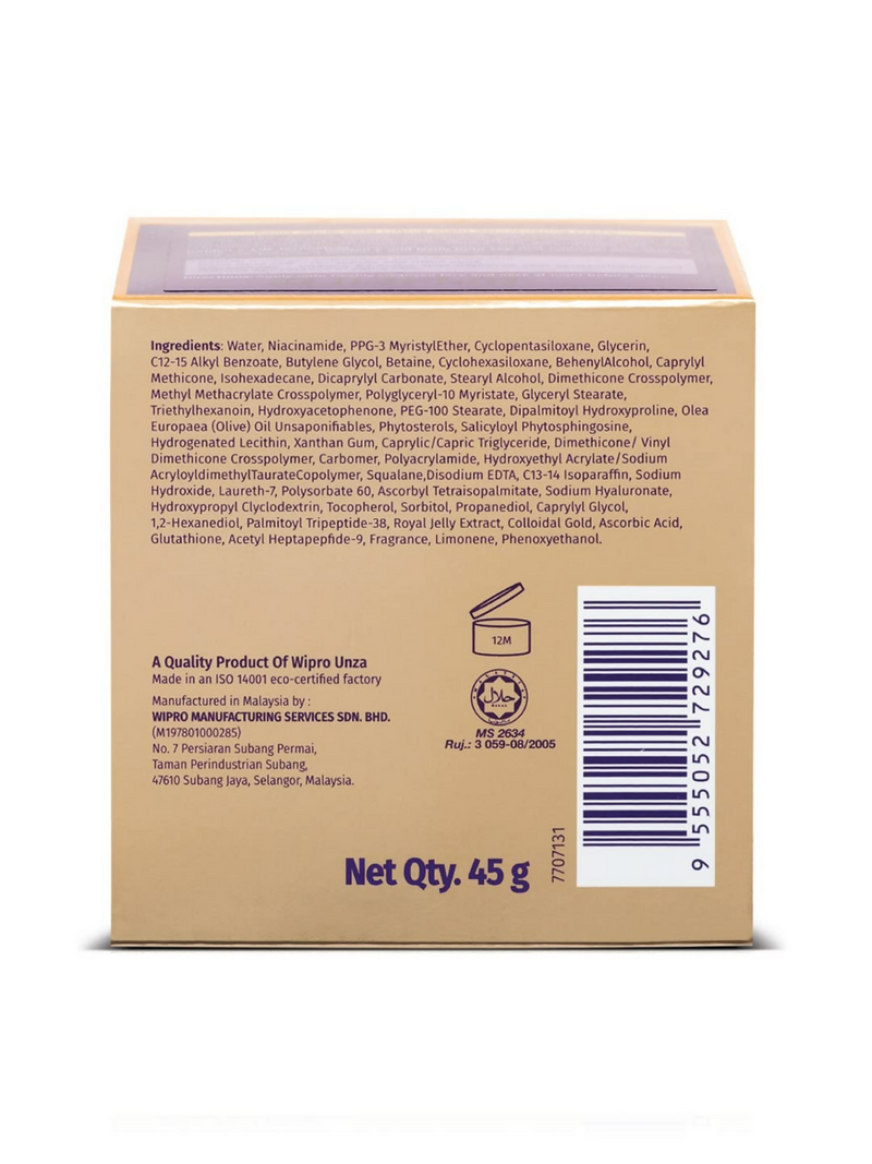 Rania Night Cream with Vitamin C, 24K Gold, Niacinamide