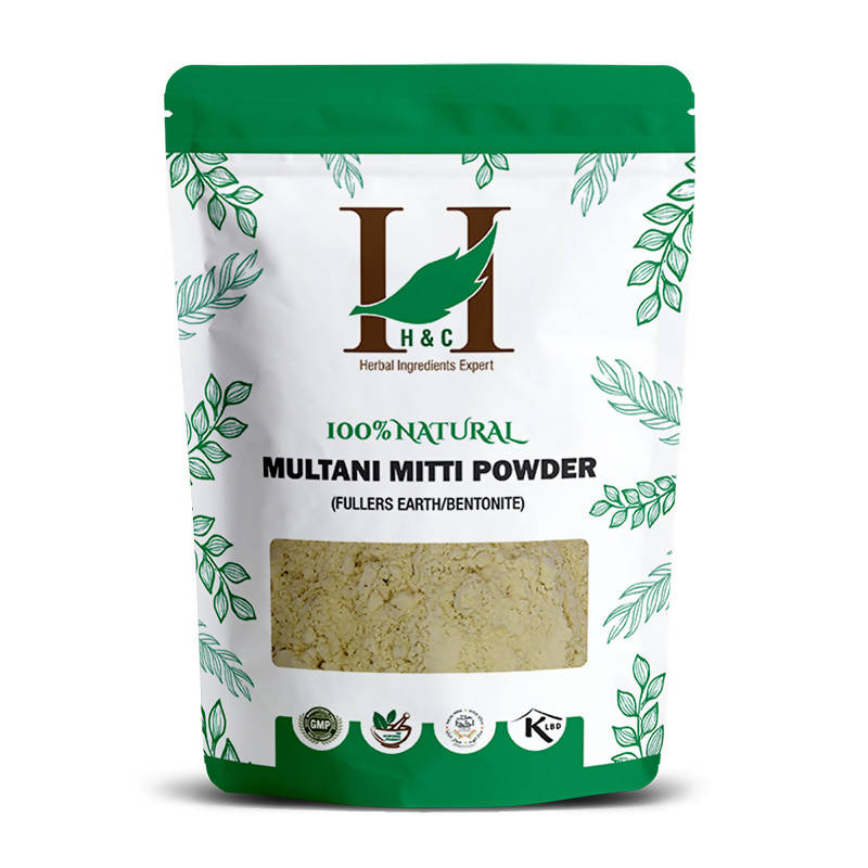 Multani Mitti Powder packaging with H&C logo on a white background