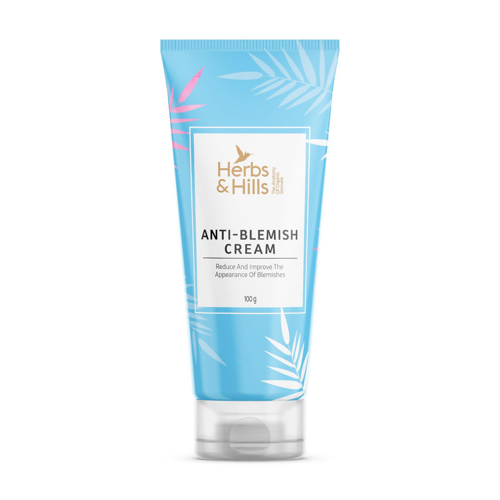 Herbs & Hills Anti-Blemish Cream tube on a white background