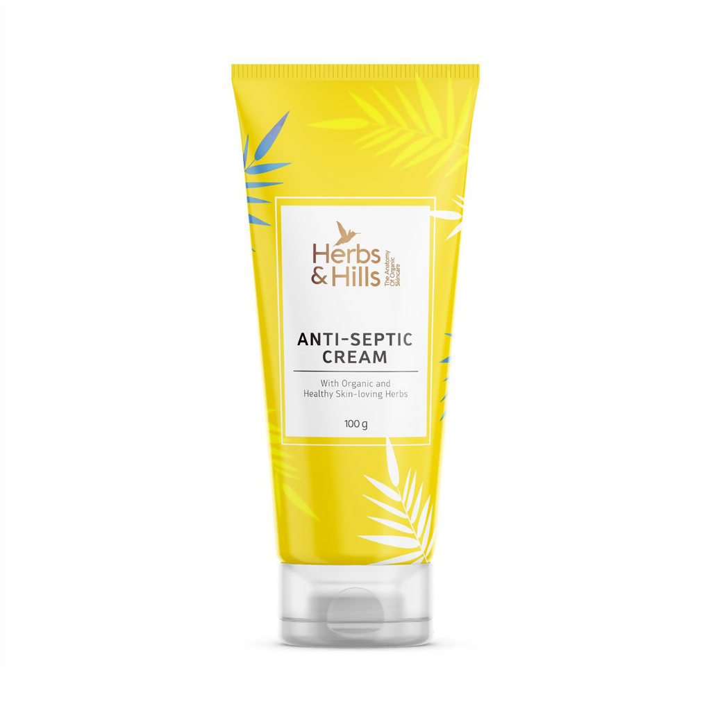Herbs & Hills Anti-Septic Cream tube on a white background