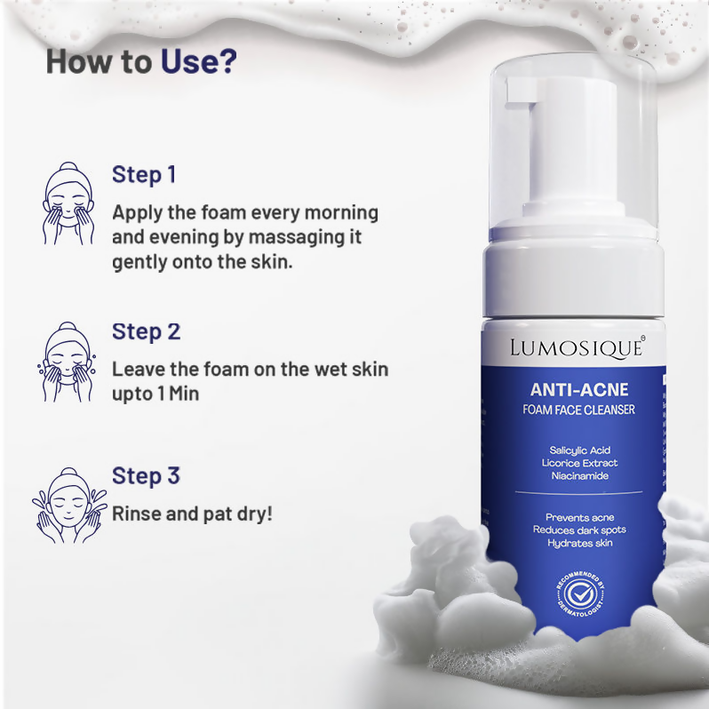 Lumosique Anti Acne Foam Face Cleanser