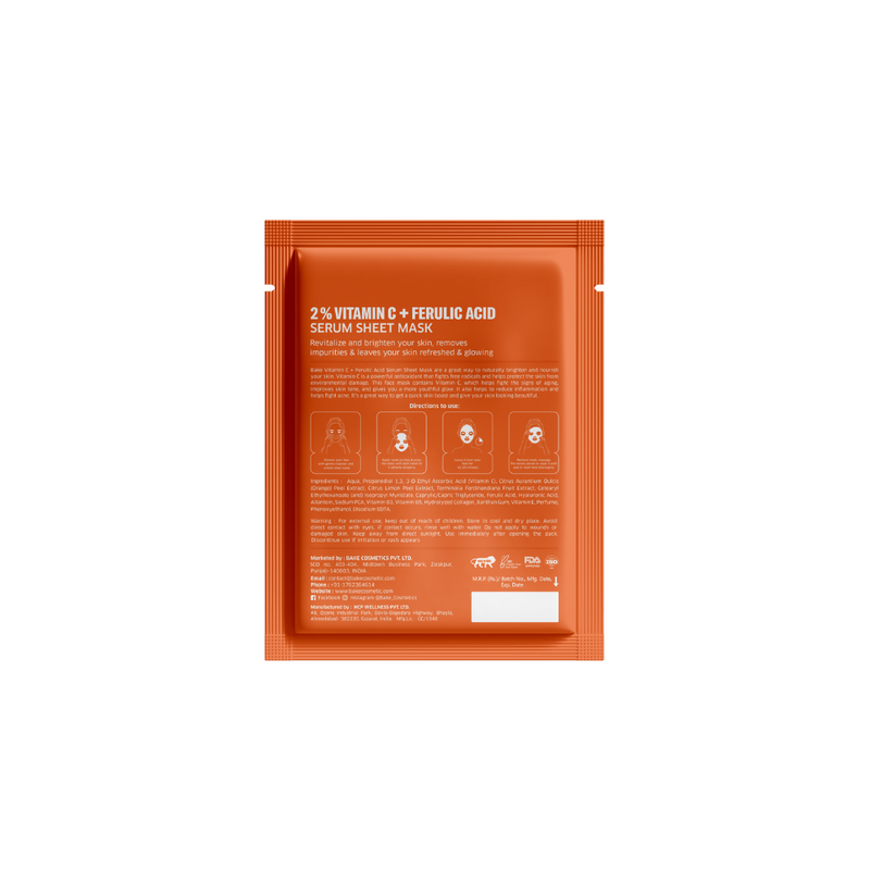Bake 2% Vitamin C + Ferulic Acid Serum Sheet Mask