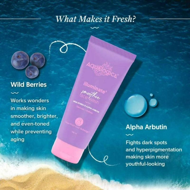 Aqualogica Illuminate+ Smoothie Face Wash With Wild Berries & Alpha Arbutin - Limited Time Offer