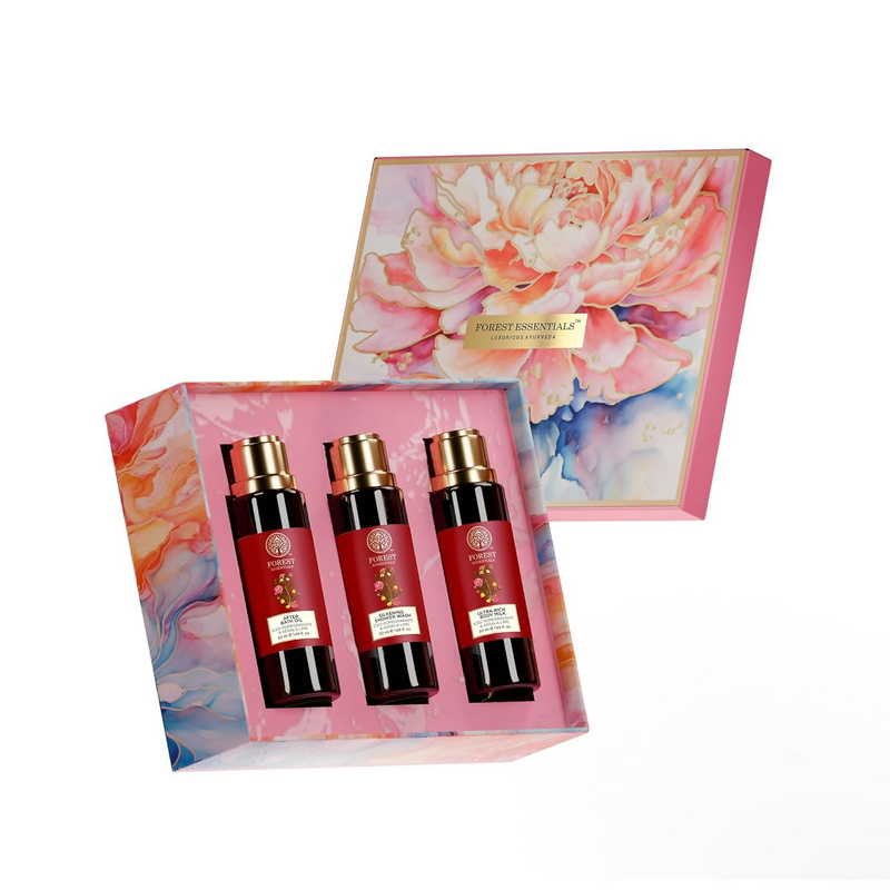 Forest Essentials Roopa Fragrant Shower Ritual Luxurious Ayurvedic Bath & Body Gift Set Kit