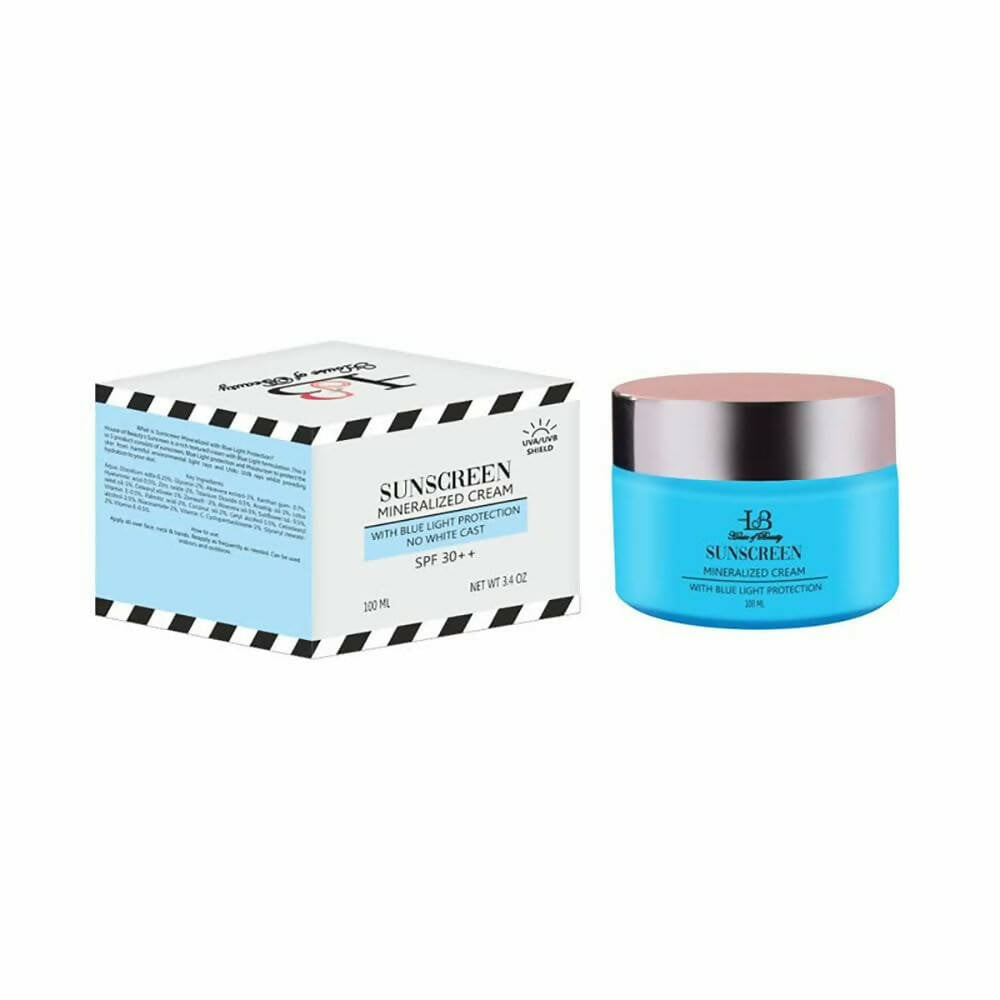 Sunscreens cream jar and box on a white background