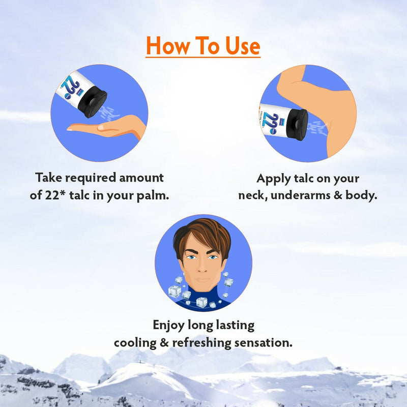 VI-JOHN 22 Degree Cooling Talc Beat the Heat Musk, Neem and Mint